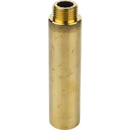 Удлинитель резьбовой латунный STOUT без покрытия 1/2"x100мм ВН