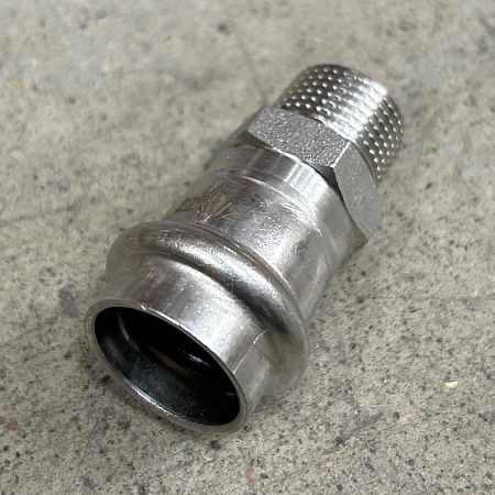 НП Муфта резьбовая пресс из нержавейки UNI-FITT фитинг Ø22x1/2" Н