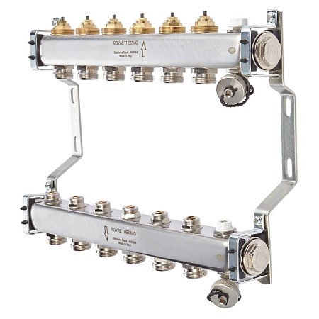 Коллекторная группа ROYAL THERMO OPTIMAL нерж 1"x3/4" EK на 11 выход в сборе без расход НС-1080940