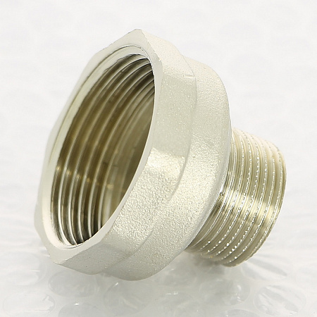 Переход под ключ резьбовой латунный UNI-FITT никель 3/4"х11/4"