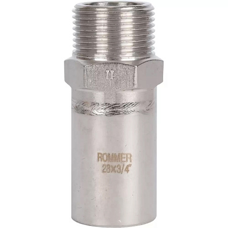 Вставка переходная НПр-НР, 28х3/4, из нержавеющей стали прессовой ROMMER