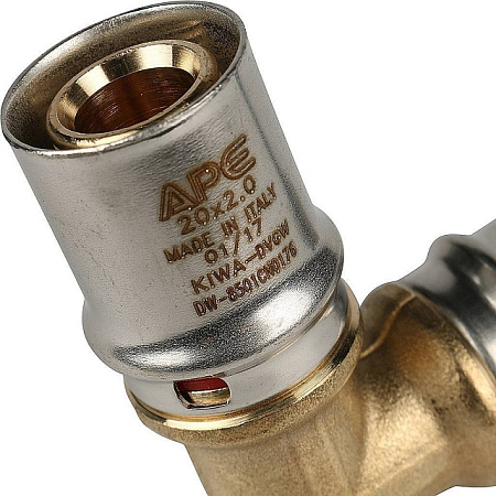 МП Угол равнопроходный пресс для металлопласта STOUT Ø20х90°