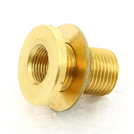 Выпуск резервуарный UNI-FITT Н 1/2" с контргайкой, фланец без заглушки