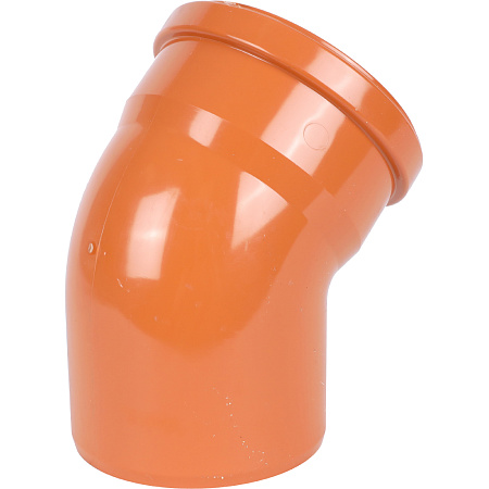 ПВХ Отвод SINIKON D 110 x 45° для нар. канализации (20120.R, 20120.I.B, 20120.R.B)