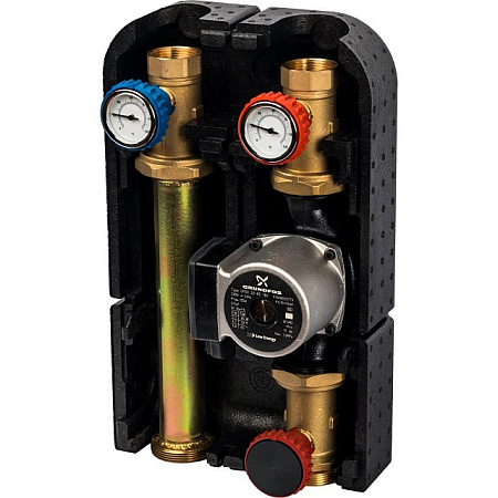 ГБМ Насосная группа STOUT без смесителя, с насосом GRUNDFOS UPSO32-65 DN32 (11/4"), прямым конттуром