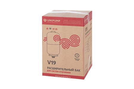 Расширительный бак для отопления UNIPUMP красный 19 л, 1" Н