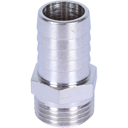 Штуцер резьбовой латунный STOUT никель 1/2"x18мм Н