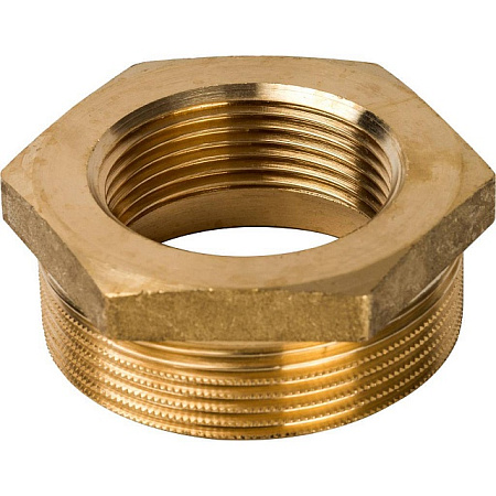 Футорка резьбовая латунная STOUT без покрытия 11/2"x11/4" ВН
