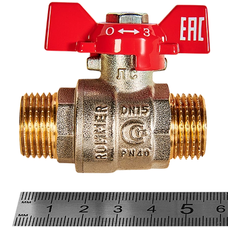 Кран шаровой ROMMER бабочка 1/2" НН (RBV-0007-2410215)