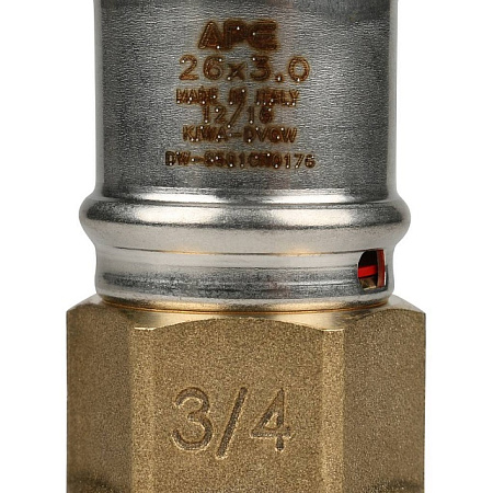 МП Муфта резьбовая пресс для металлопласта STOUT Ø26х3/4" В