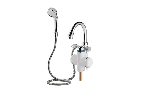 Смеситель-кран водонагреватель проточный UNIPUMP BEF-001-03, 3кВт (кран+душ)