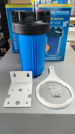 Корпус-колба фильтра из пластика KRISTAL Filter Big Blue 10" NT 1" (синий)