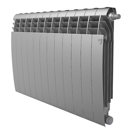 Радиатор биметаллический ROYAL THERMO BILINER SILVER SATIN VDR 500x12 секций, серый (НС-1309747)