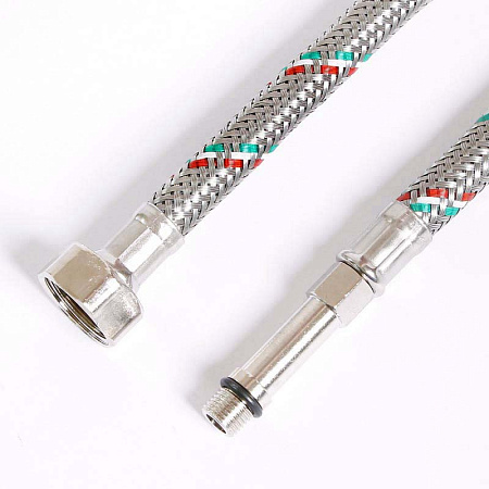 Гибкая подводка для смесителя UNI-FITT МL10х1 - 1/2", 50 см, удл. штуцер, DN 8, оплётка из нерж. ста