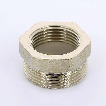Футорка резьбовая латунная UNI-FITT никель 11/4"х1" ВН