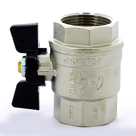 Кран шаровой BUGATTI OREGON 302 бабочка 11/4" ВВ, полнопроходной