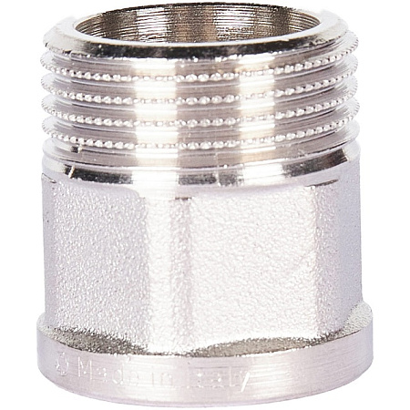 Переход под ключ резьбовой латунный STOUT никель 1/2"х3/4" ВН