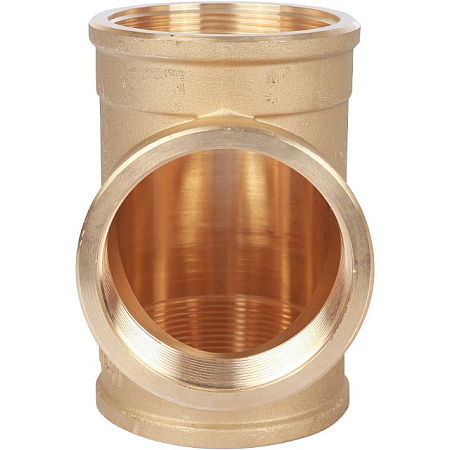 Тройник резьбовой латунный STOUT без покрытия 21/2" В