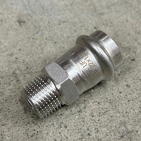 НП Муфта резьбовая пресс из нержавейки UNI-FITT фитинг Ø22x1/2" Н