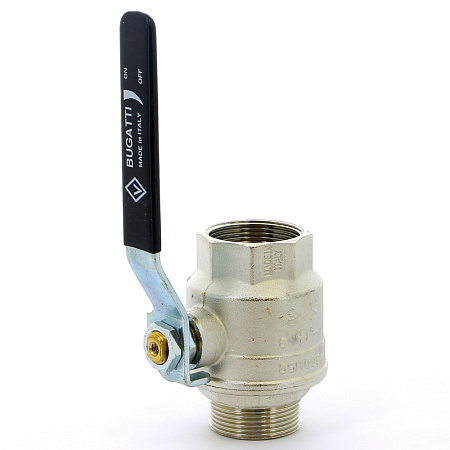 Кран шаровой BUGATTI OREGON 306 рукоятка стальная 11/2" ВН, полнопроходной