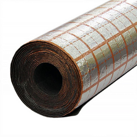 Рулонная изоляция с алюминиевой фольгой ENERGOFLEX ENERGOFLOOR COMPACT (30 м²) серый-3 мм