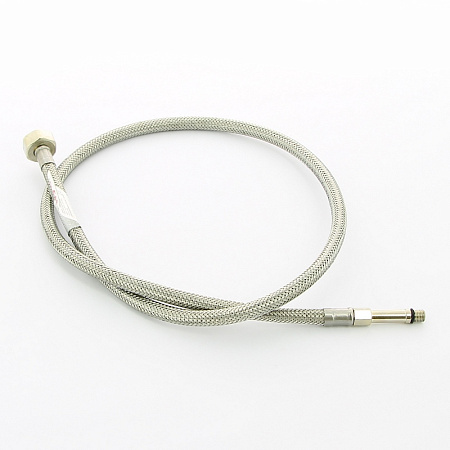Гибкая подводка для смесителя UNI-FITT МL8х1 - 1/2", 100 см, удлиненный штуцер, DN 6, оплётка из нер