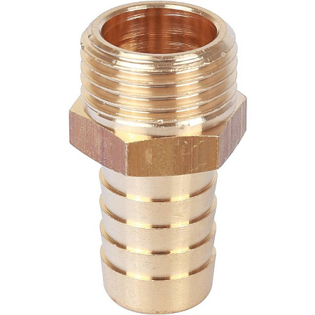 Штуцер резьбовой латунный STOUT без покрытия 1/2"x16мм Н
