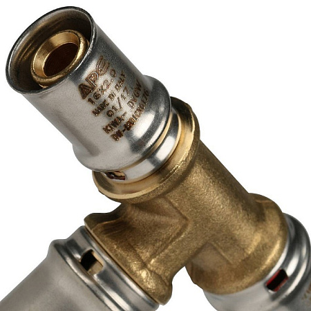 МП Тройник переходной пресс для металлопласта STOUT Ø20х20х16