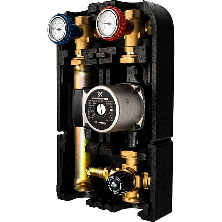 ГБМ Насосная группа STOUT с термостатическим смесителем, с насосом GRUNDFOS UPSO25-65 DN25 (1")