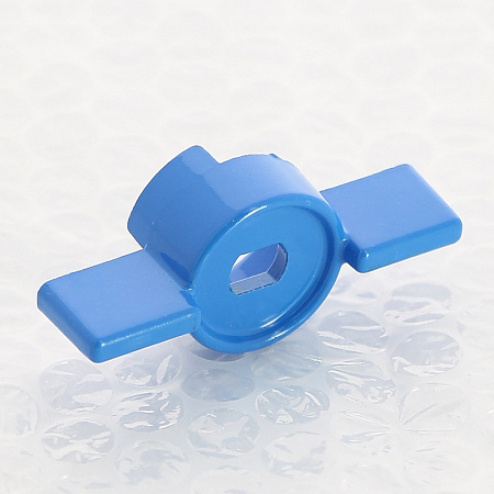 Ручка бабочка для крана с накидной гайкой UNI-FITT 3/4" - 1", синяя