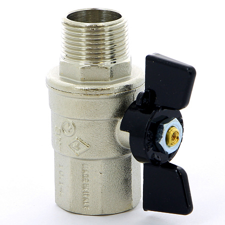 Кран шаровой BUGATTI NEVADA 407 бабочка 3/4" ВН, полнопроходной