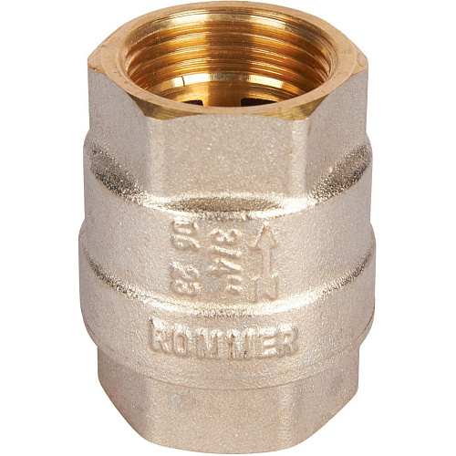 Обратный клапан пружинный муфтовый с металлическим седлом 3/4&amp;quot;  ROMMER