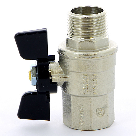 Кран шаровой BUGATTI NEVADA 407 бабочка 3/4" ВН, полнопроходной