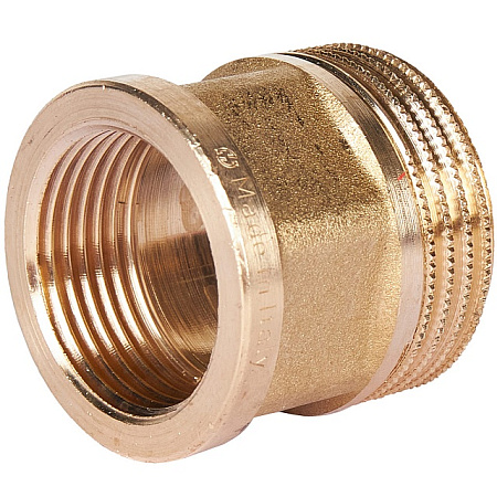 Переход под ключ резьбовой латунный STOUT без покрытия 3/4"х1" ВН
