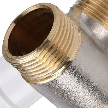 Коллектор распределительный вентильный STOUT никель 3/4"x1/2" -3 выхода, (белые ручки), евроконус