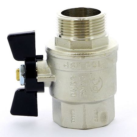 Кран шаровой BUGATTI OREGON 307 бабочка 11/4" ВН, полнопроходной