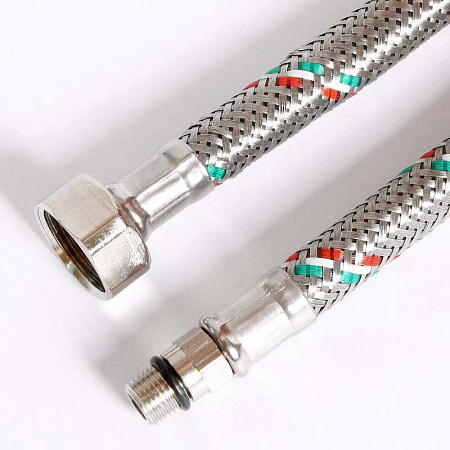 Гибкая подводка для смесителя UNI-FITT М10х1 - 1/2", 50 см, DN 8, оплётка из нерж. стали