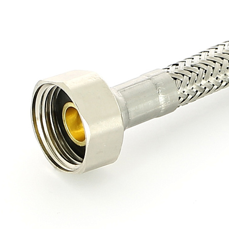 Гибкая подводка для смесителя UNI-FITT МL8х1 - 1/2", 80 см, удлиненный штуцер, DN 6, оплётка из нерж