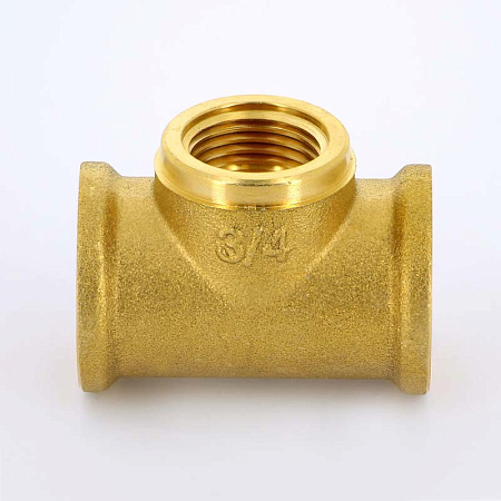 Тройник переходной резьбовой латунный UNI-FITT без покрытия 3/4"х1/2"х3/4" В