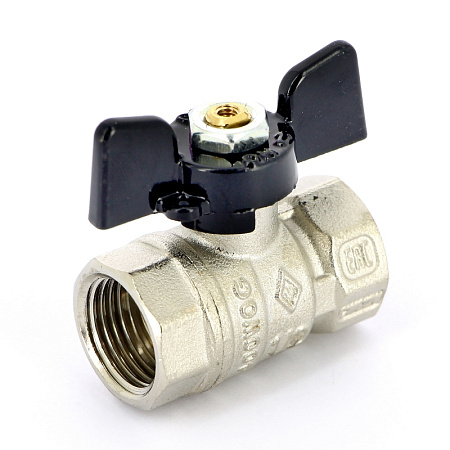 Кран шаровой BUGATTI ARIZONA 602 бабочка 1/2" ВВ, стандартный проход