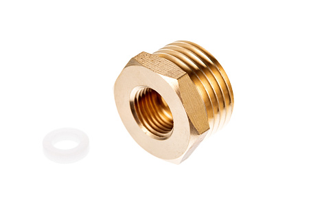Переходник кран-подводка ГЕЙЗЕР 1/4"х1/2" вн.-нар. на металлизированную подводку