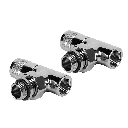 Набор дизайн-вентилей ROYAL THERMO PIANO 1/2" угловой, хром (НС-1144294)