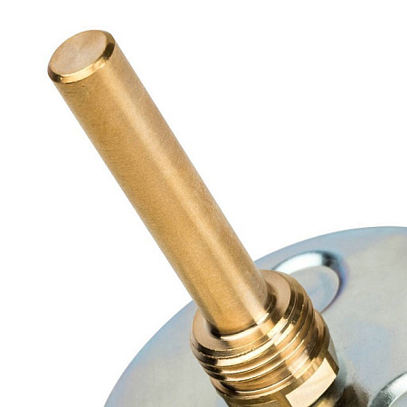 Термометр биметаллический погружной STOUT Ø80-1/2", гильза 75 мм, +120°C