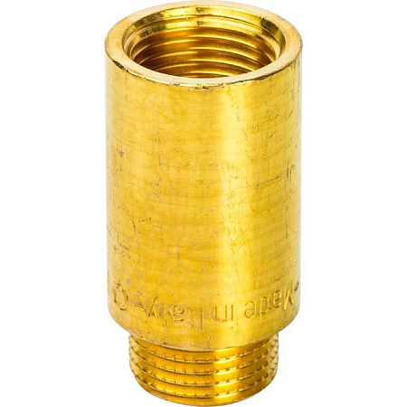 Удлинитель резьбовой латунный STOUT без покрытия 1/2"x40мм ВН