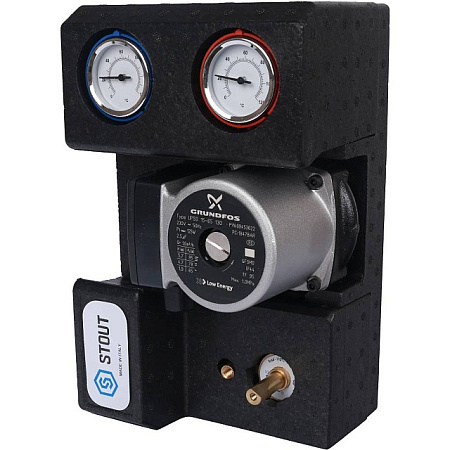 ГБМ Насосная группа STOUT с 3-х приводным смесителем, с насосом GRUNDFOS UPSO15-65 DN20 (3/4")