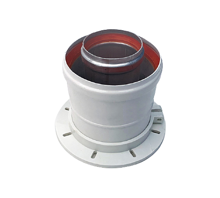 ДХ Адаптер вертикальный коаксиальный ESSAN алюминь Ø60/100 (Bosch) (5шт)