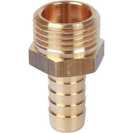 Штуцер резьбовой латунный STOUT без покрытия 1/8"x14мм Н