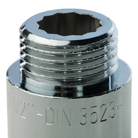 Удлинитель резьбовой латунный STOUT хром 1/2"x25мм ВН