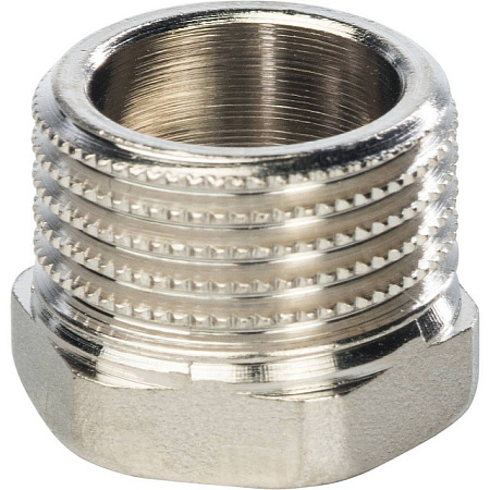 Футорка резьбовая латунная STOUT никель 1/2"x1/4" ВН