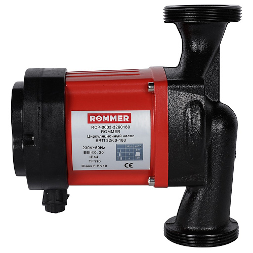 Насос циркуляционный ROMMER ERTI 32/60-180 с гайками и теплоизоляцией
